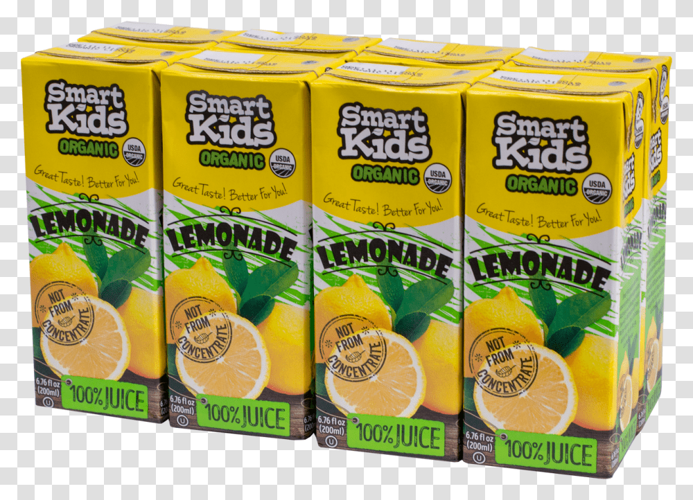 Smart Kids Lemonade Juice Boxes Carton, Plant, Beverage, Drink, Burger Transparent Png