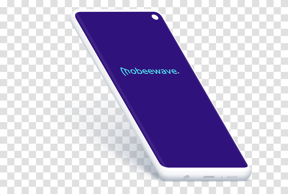Smart Phone Standing At An Angle With Mobeewave Logo Iphone, Mobile Phone, Electronics, Cell Phone, Ipod Transparent Png