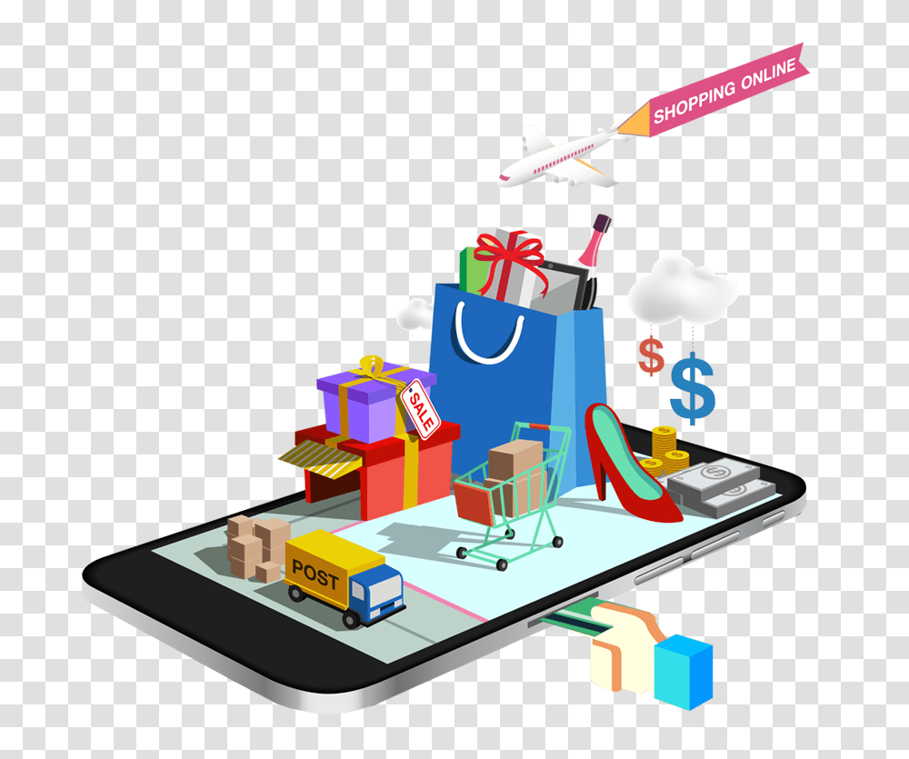 Smart Retail Online Shopping Demand, Toy, Urban, Text, Building Transparent Png
