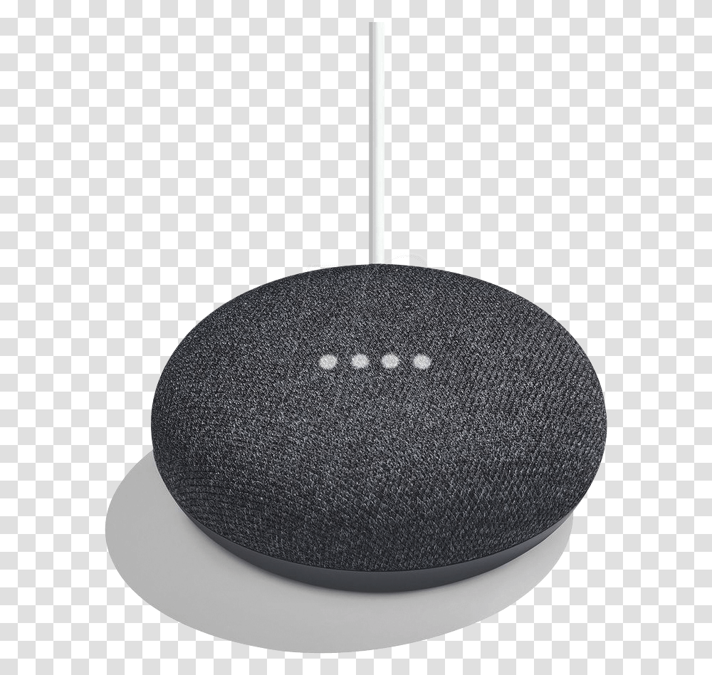 Smart Speaker Voice Control Google Home Mini Charbon, Lamp, Indoors, Ceiling Light Transparent Png