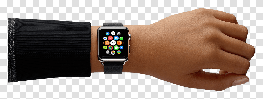Smart Watches Apple Watch Hand, Wristwatch, Person, Human, Mobile Phone Transparent Png