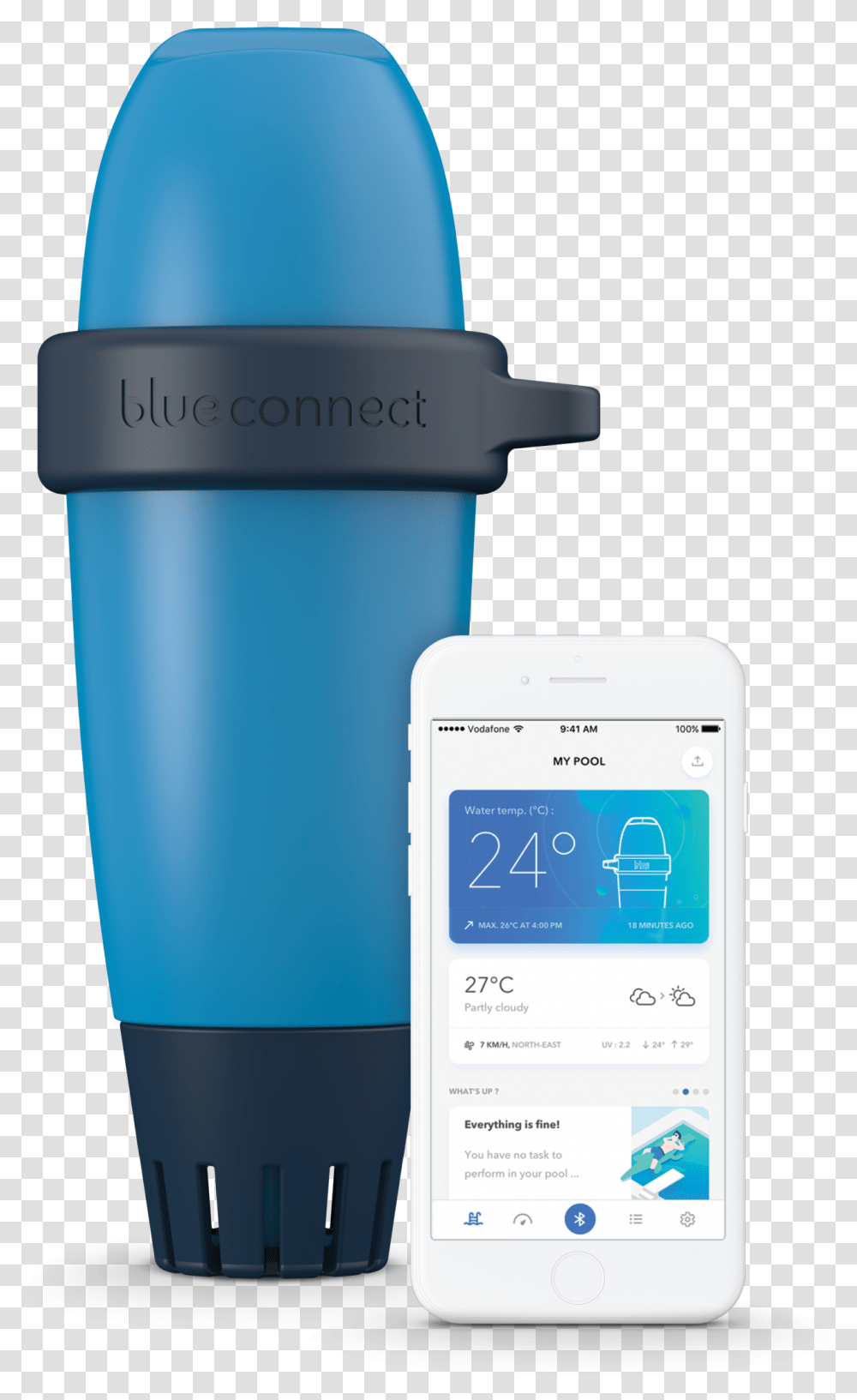 Smart Water Bottle Download Blue Connect, Mobile Phone, Electronics, Cell Phone, Shaker Transparent Png
