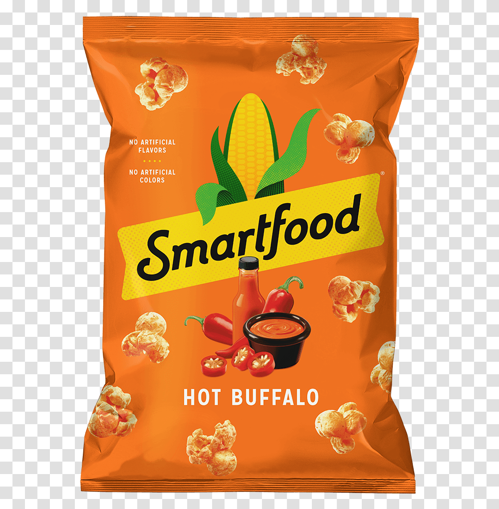 Smartfood Hot Buffalo Flavored Popcorn Smartfood Hot Buffalo Popcorn, Snack, Plant, Dish, Meal Transparent Png