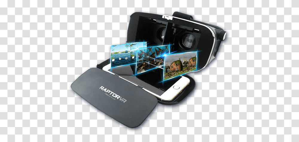 Smartphone 3d Vr Hmd Headset Raptor Video Camera, Electronics, Projector, Mouse, Hardware Transparent Png