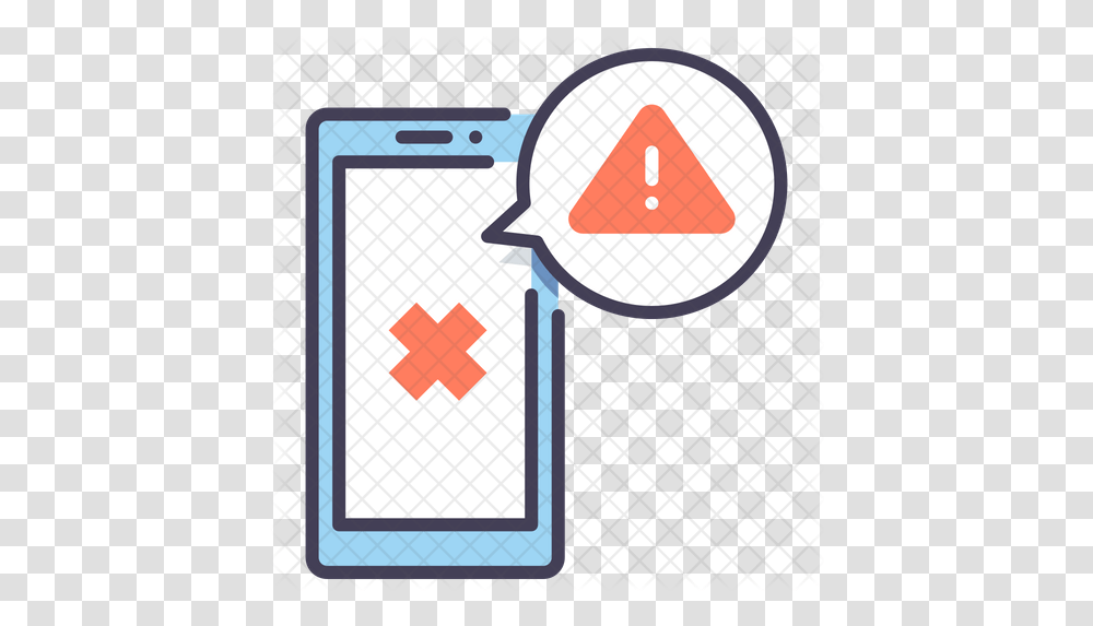 Smartphone Error Alert Icon Vertical, Road Sign, Symbol, Text, Security Transparent Png