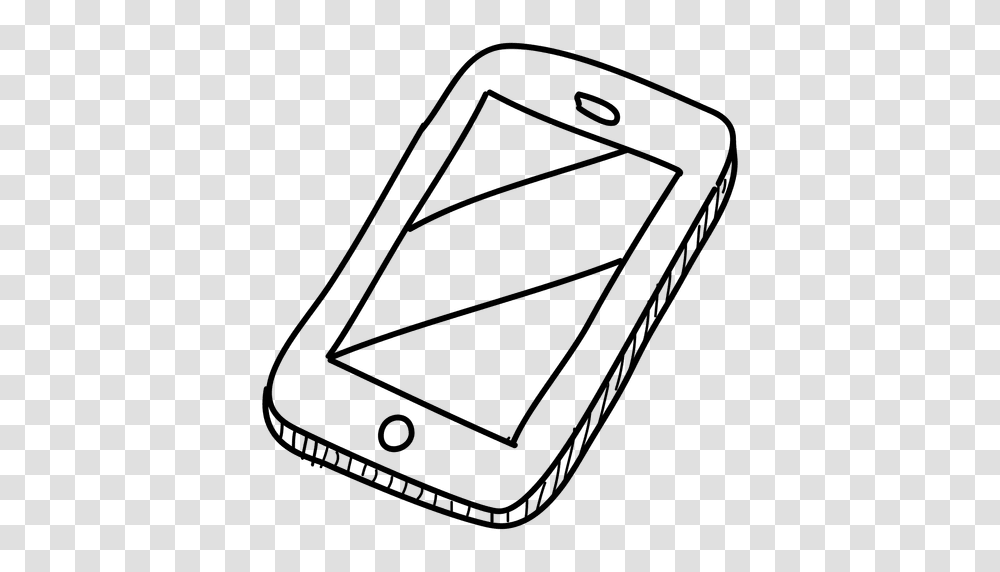 Smartphone Hand Drawn Icon, Bow, Electronics, Lawn Mower, Tool Transparent Png