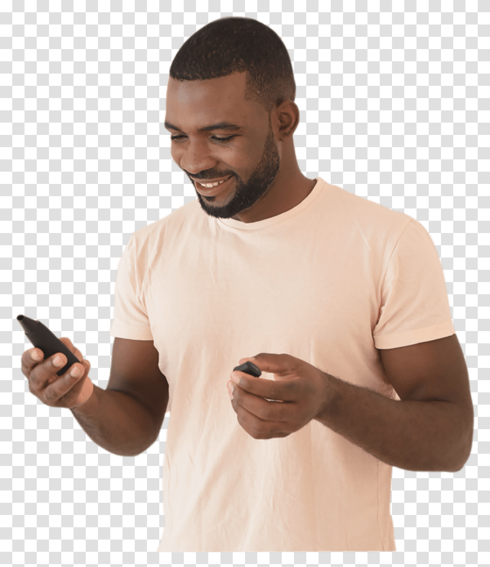 Smartphone, Person, Man, Sleeve Transparent Png