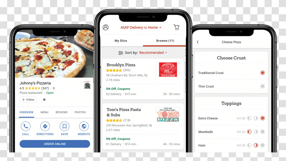 Smartphone, Pizza, Food, Menu Transparent Png