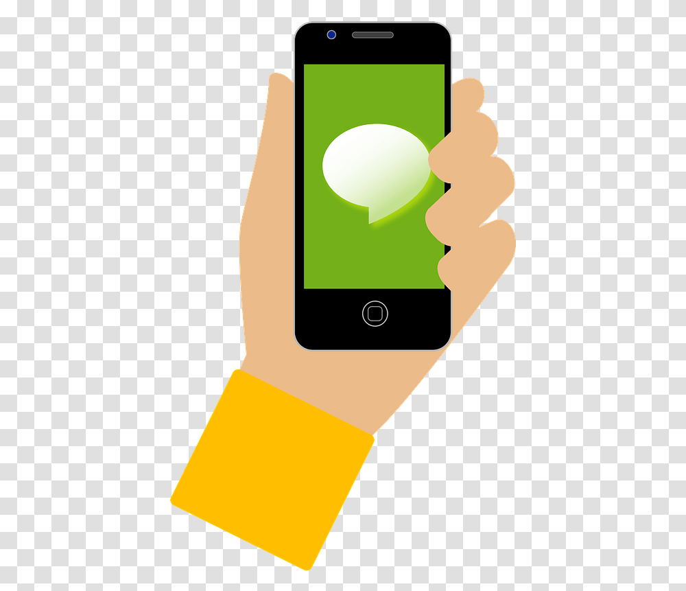 Smartphone With Speech Bubble Clipart Smartphone Clipart, Electronics, Mobile Phone, Cell Phone Transparent Png