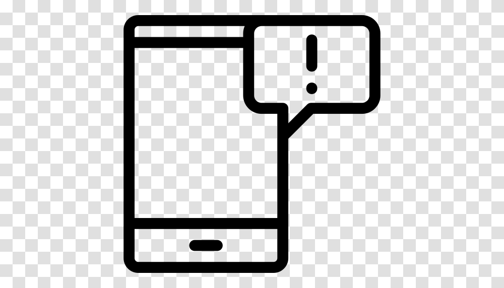 Smartphones Exclamation Mark Icon, Gray, World Of Warcraft Transparent Png