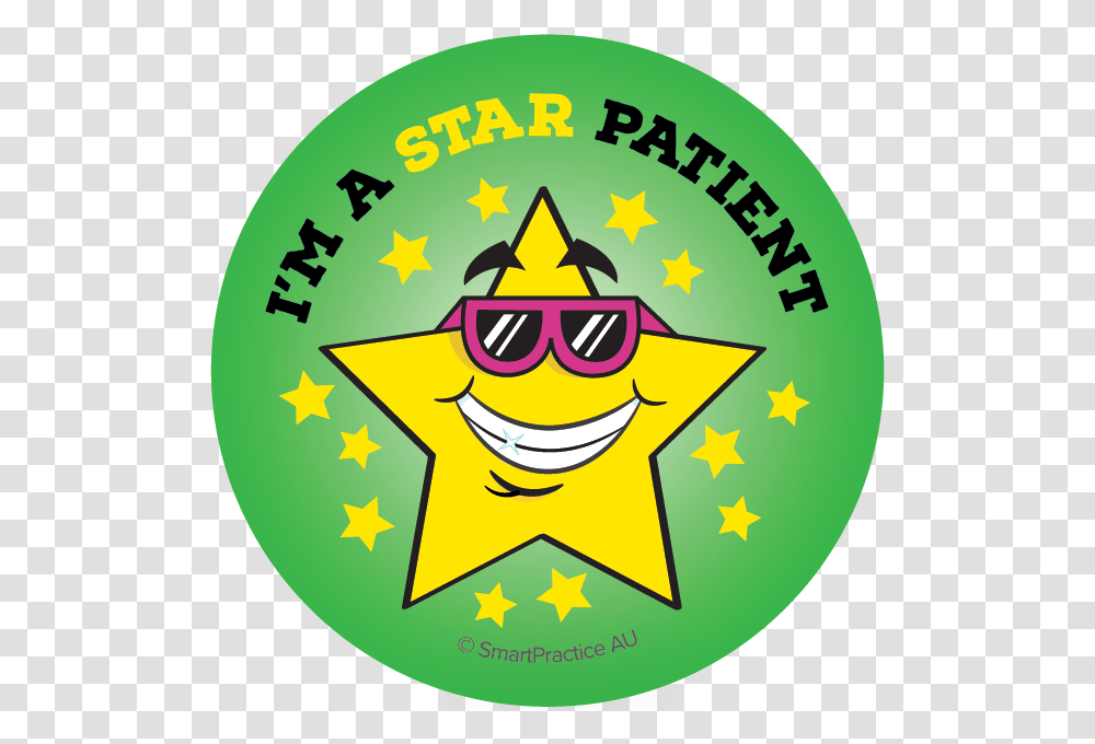 Smartpractice Australia I'm A Star Patient Sticker Emblem, Symbol, Logo, Trademark, Star Symbol Transparent Png