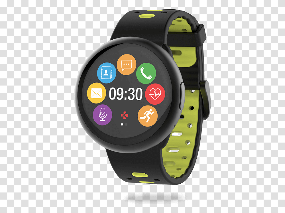 Smartwatch With Circular Color Touchscreen And Heart Rate Mykronoz Smartwatch Zeround, Wristwatch, Mouse, Hardware, Computer Transparent Png