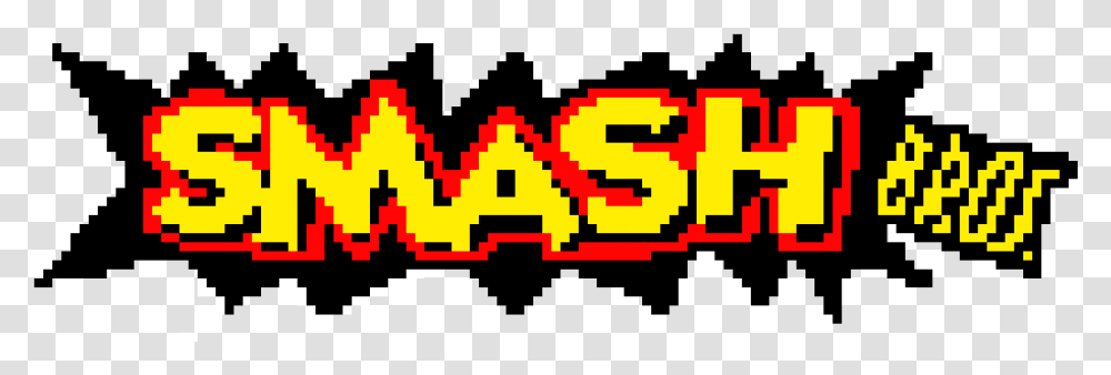 Smash Bros Logo Pixel Art, Pac Man Transparent Png
