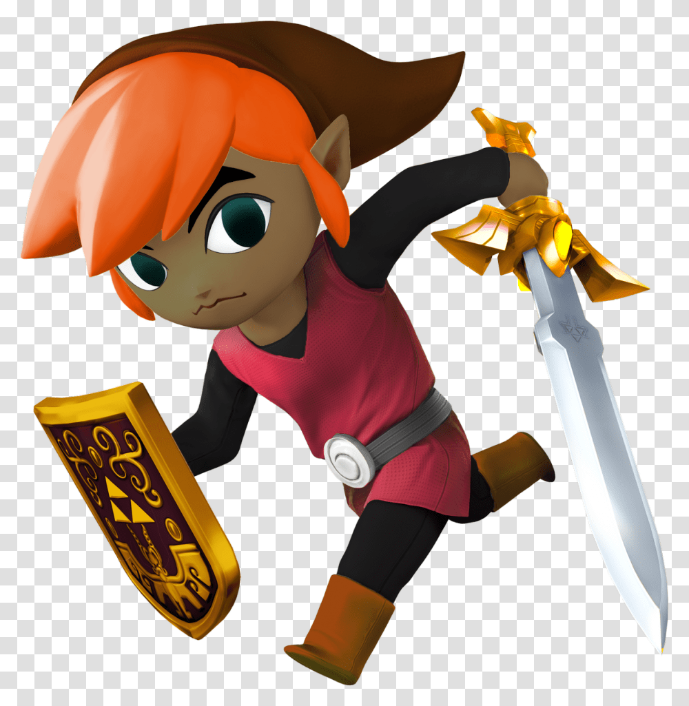 Smash Bros Ultimate Toon Link, Person, Human, Weapon, Weaponry Transparent Png