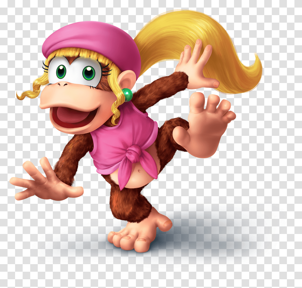 Smash Dixie Kong, Toy, Person, Human, Figurine Transparent Png