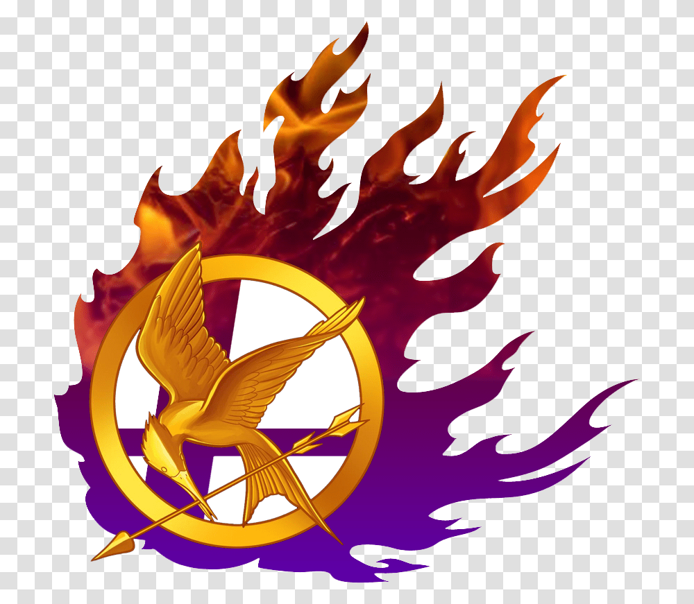 Smash Hunger Games Flaming Smash Bros Logo, Fire, Flame, Bonfire Transparent Png
