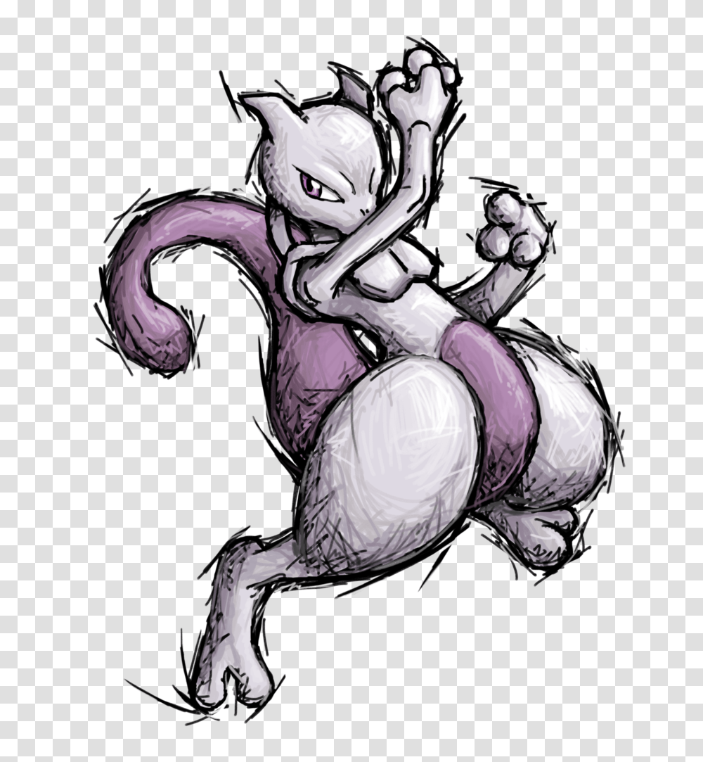 Smash Striker Mewtwo, Person, Hand, Drawing Transparent Png