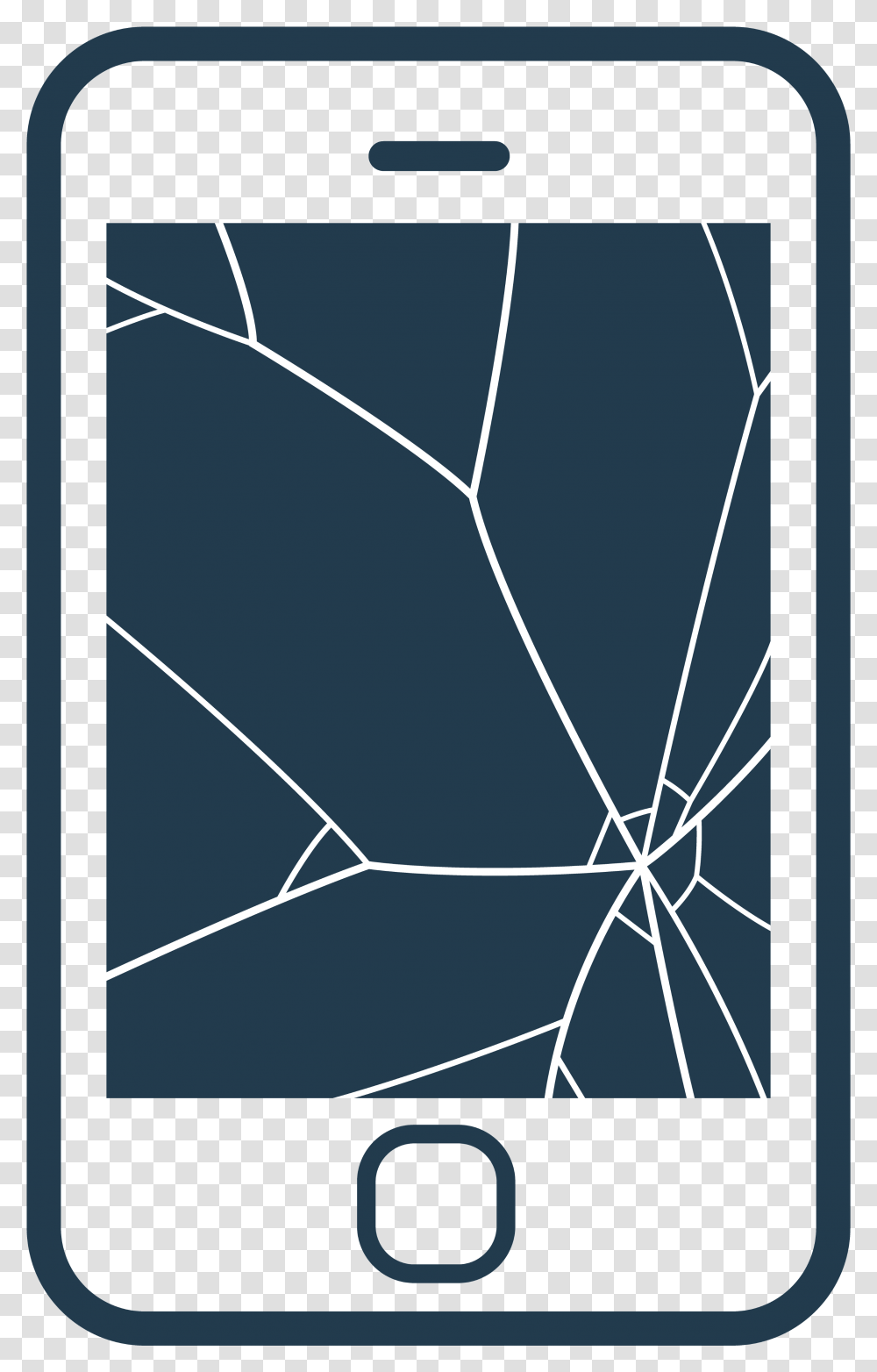 Smashed Phone Cartoon, Spider Web Transparent Png