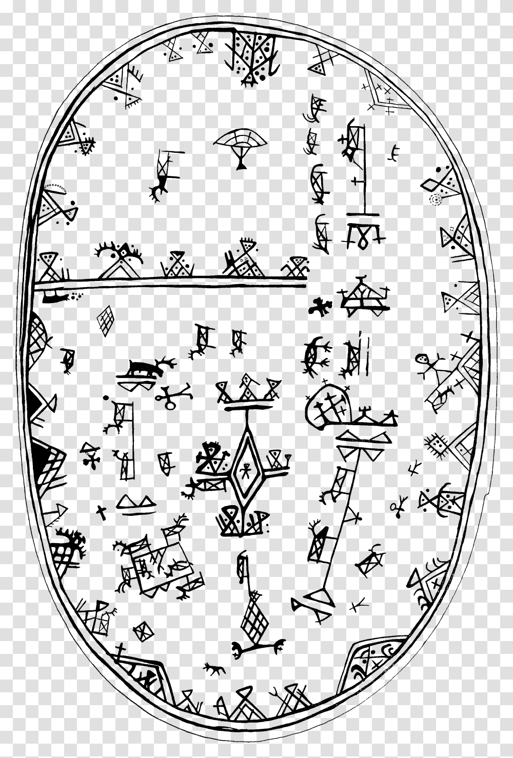 Smi Mythology Shaman Drum Samisk Mytologi Schamantrumma Noitarumpu Symbolit, Pattern, Doodle Transparent Png