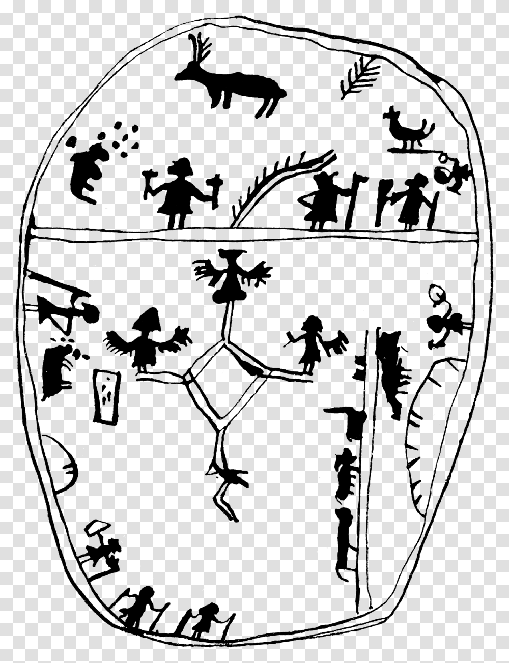 Smi Mythology Shaman Drum Samisk Mytologi Schamantrumma Samisk Symbol, Stencil, Person, Human, Armor Transparent Png
