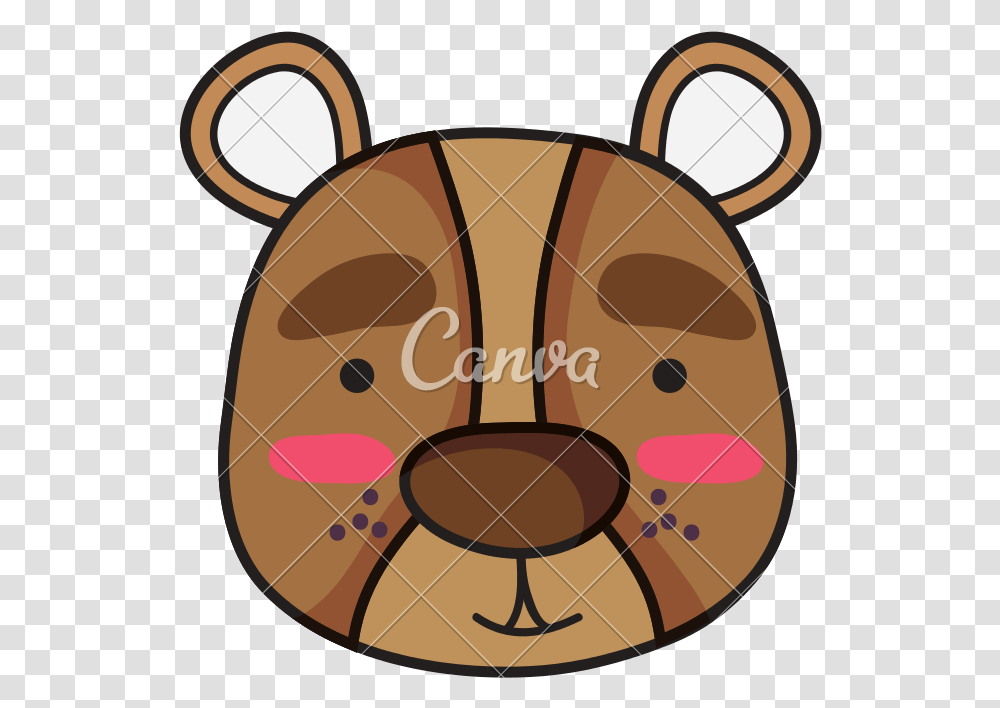 Smile Bear Head Wild Animal Icons By Canva Illustration, Lamp, Armor, Cushion Transparent Png