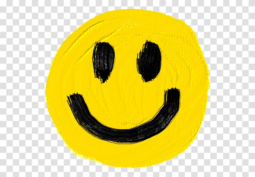 Smile Emoji Happy Brush Watercolor Brushstroke Smiley, Tennis Ball, Sport, Sports Transparent Png