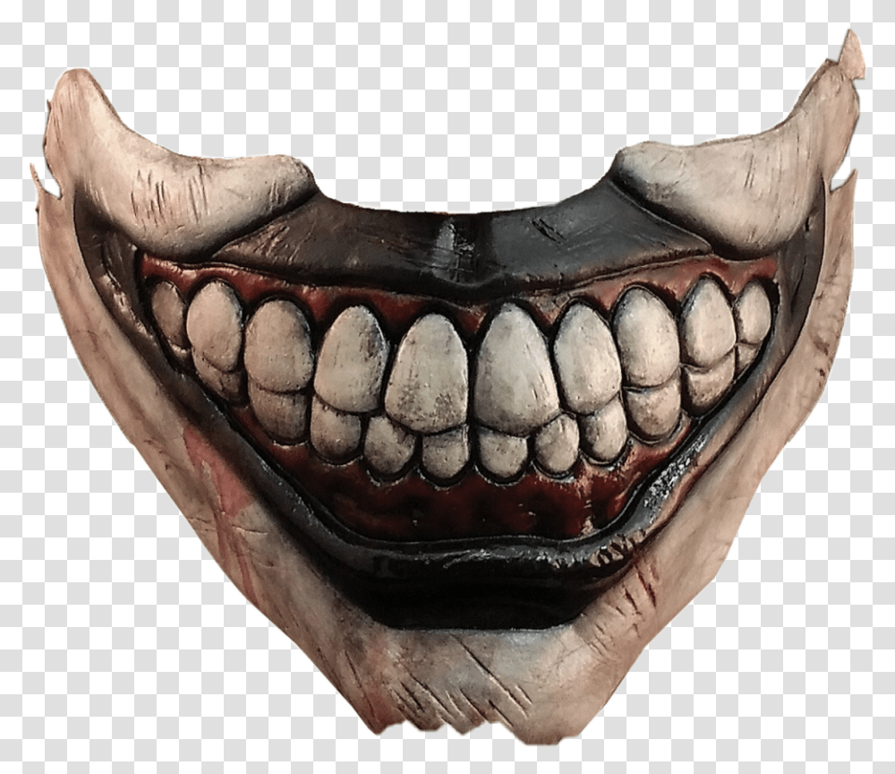 Smile Joker Thejoker Horror Horrormask Mask Teeth Twisty The Clown Mask, Jaw, Mouth, Lip, Tattoo Transparent Png