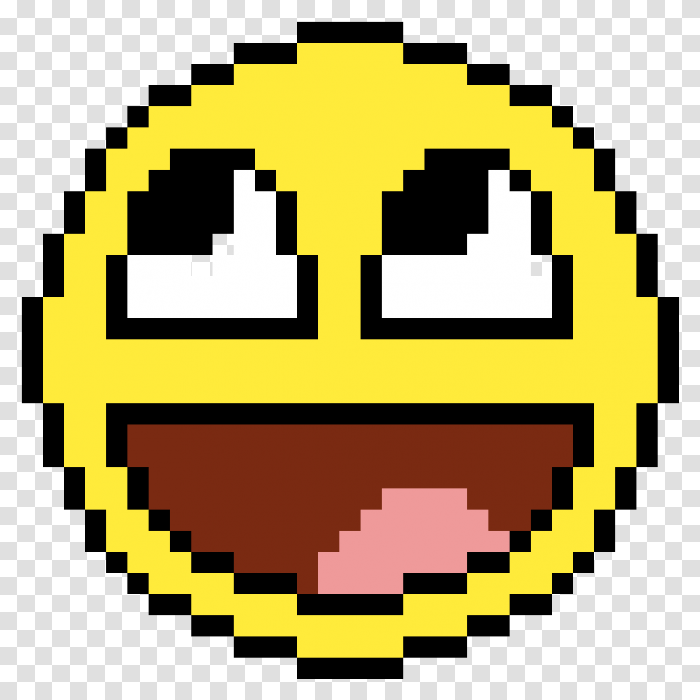 Smile Pixel Art Minecraft Pixel Art Easy, Pac Man, First Aid Transparent Png
