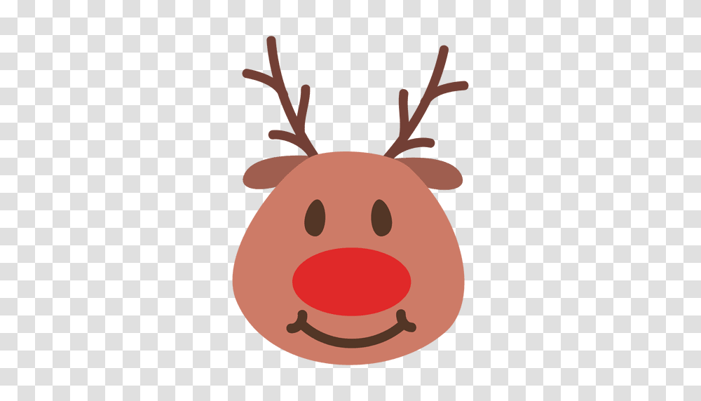 Smile Reindeer Face Emoticon, Plant, Vegetable, Food, Produce Transparent Png