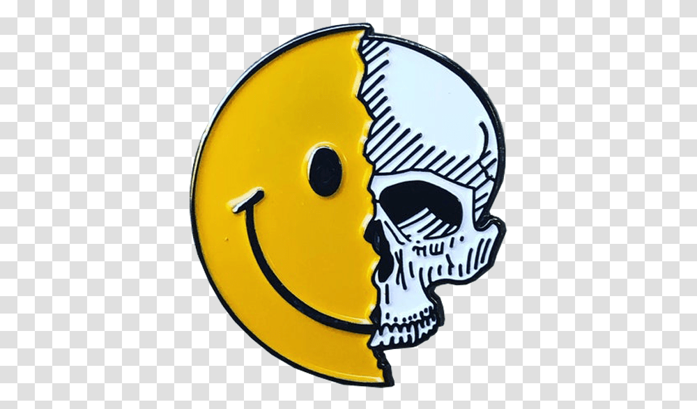 Smile Skull Pin Happy, Label, Text, Sticker, Logo Transparent Png