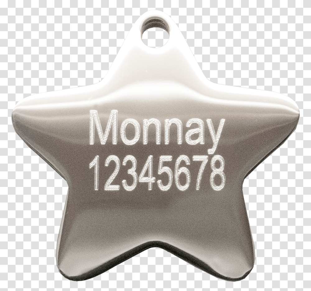 Smile Star Shape Dog Tag Badge, Logo, Symbol, Trademark, Star Symbol Transparent Png