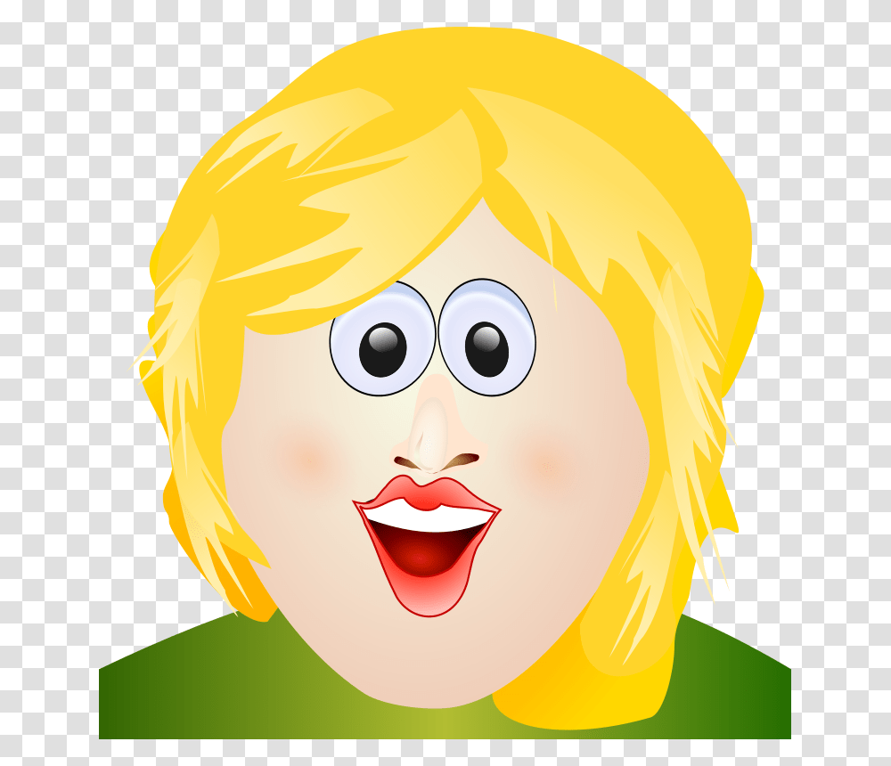 Smiles Blonde Face Ugly Girl With Yellow Hair, Head, Helmet, Apparel Transparent Png