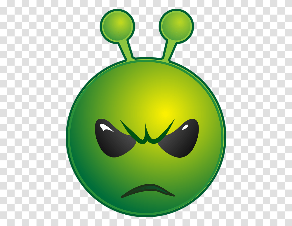 Smiley Alien, Green Transparent Png
