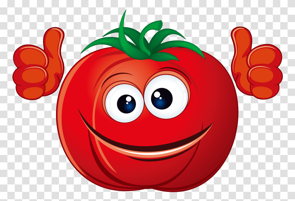 Smiley Cartoon Red Tomatoes Download Tomato Cartoon, Plant, Vegetable, Food Transparent Png