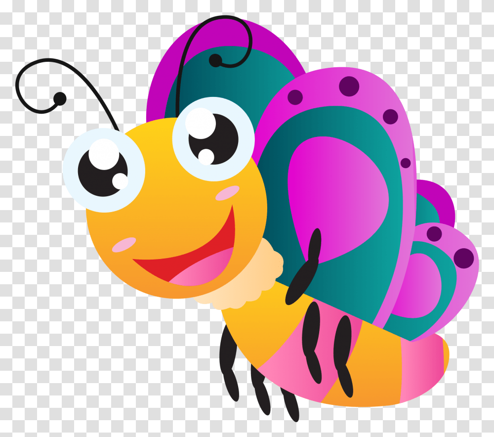 Smiley Clipart Butterfly Animasi Kupu Kupu Cantik, Label, Floral Design Transparent Png