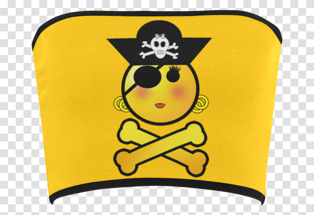 Smiley Emoji Girl Bandeau Top Chica Pirata Emoji, Pirate, Label Transparent Png