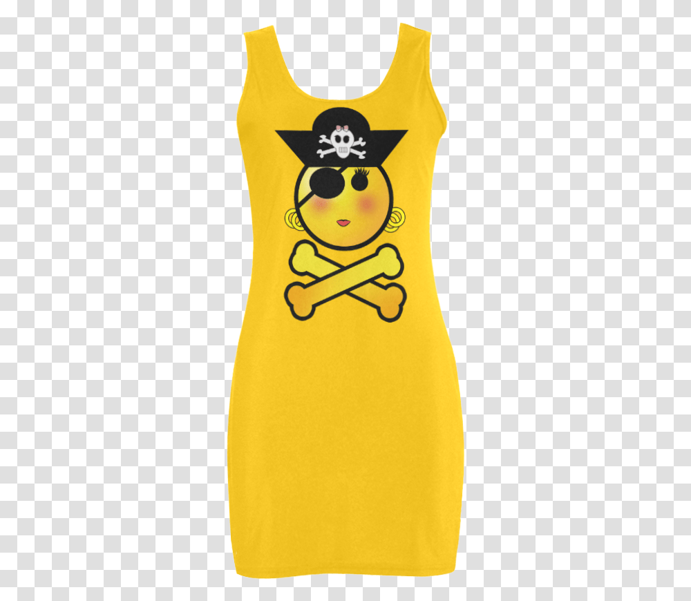 Smiley Emoji Girl Medea Vest Dress Active Tank, Apparel, Undershirt, Tank Top Transparent Png