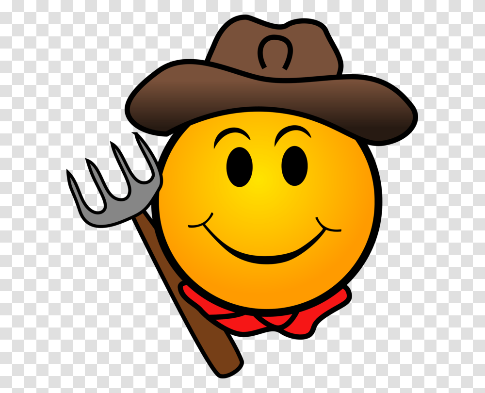 Smiley Emoticon Farmer Agriculture, Fork, Cutlery, Plant Transparent Png