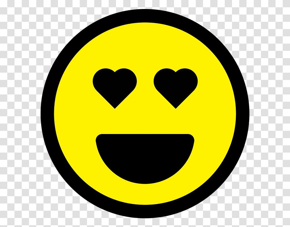 Smiley Emoticon Love Free Vector Graphic On Pixabay Smiley, Pac Man, Symbol, Halloween Transparent Png