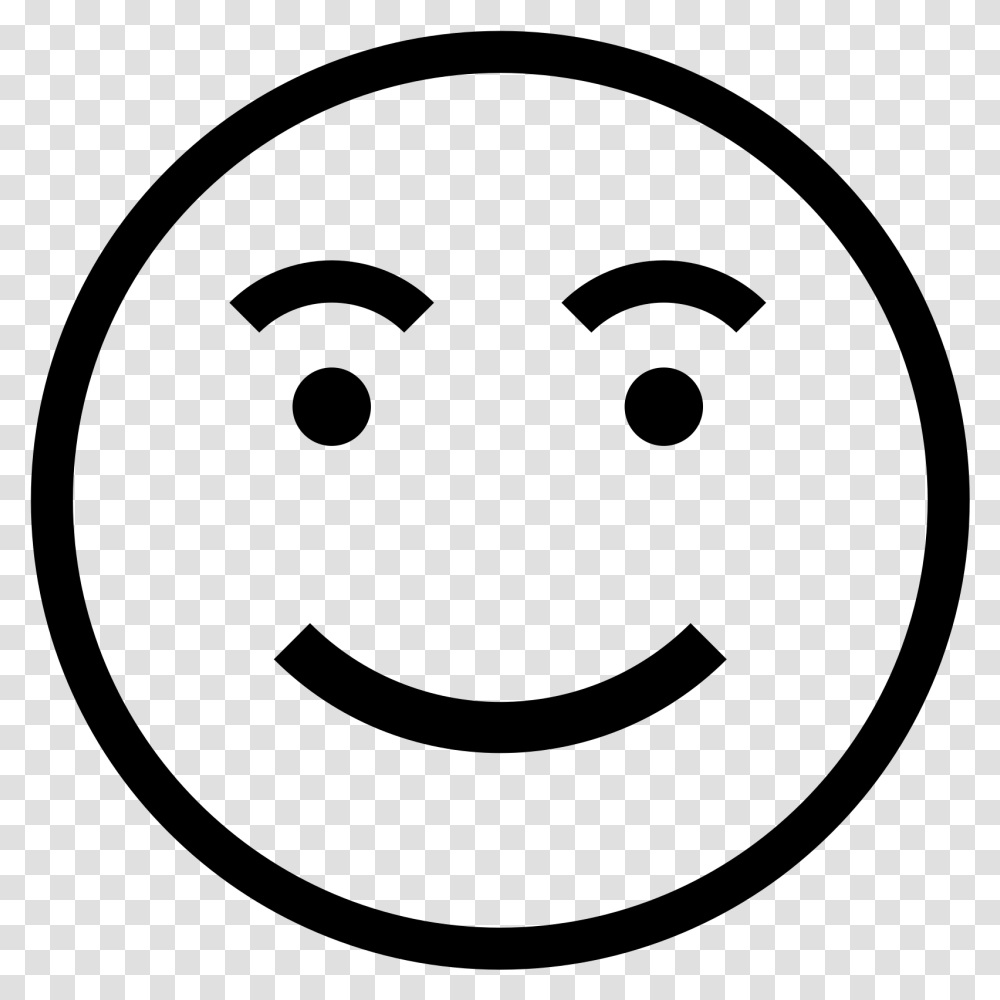 Smiley Face Black And White Clipart 1 Of Clipart Happy Face Black And White, Gray Transparent Png