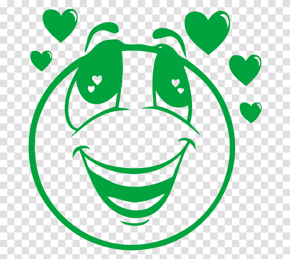 Smiley Face Black And White Love, Stencil, Painting Transparent Png