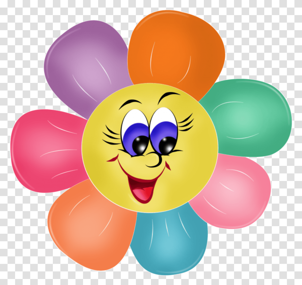 Smiley Face Flower Clipart Flower Smiley Face Clipart, Balloon Transparent Png