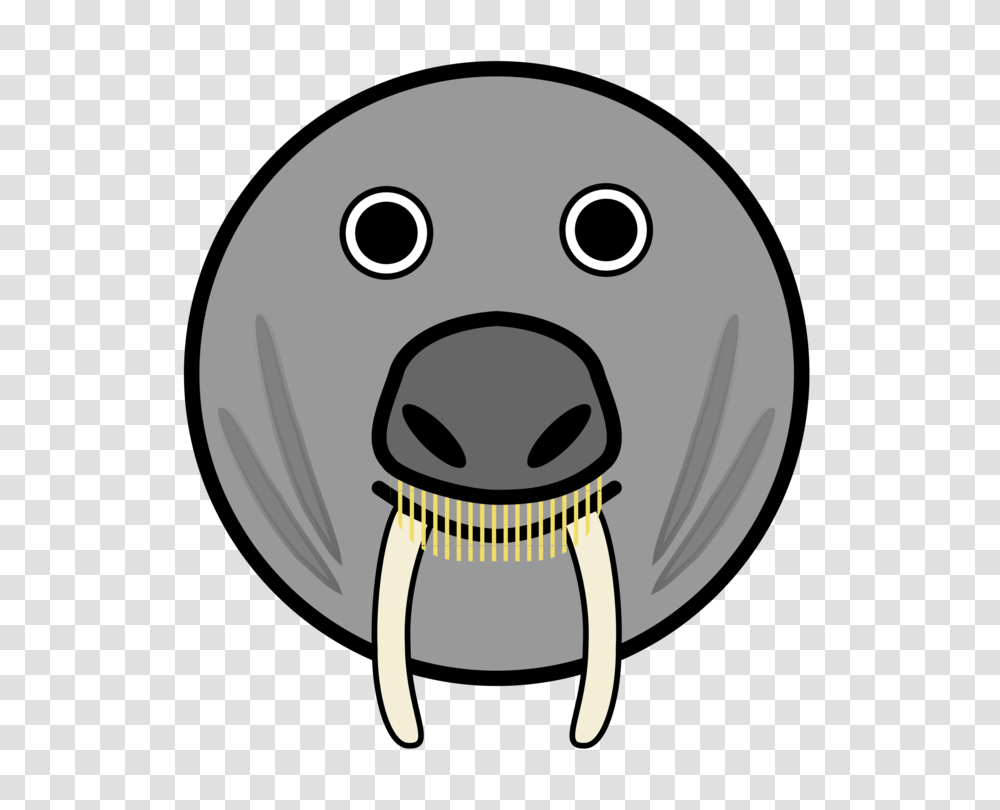 Smiley Face Funny Animal Mammal, Sea Life, Walrus, Disk, Wildlife Transparent Png