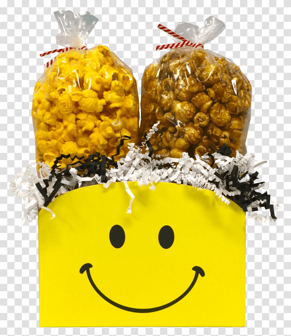 Smiley Face Gift Box Deluxe Smiley, Popcorn, Food, Sweets, Confectionery Transparent Png
