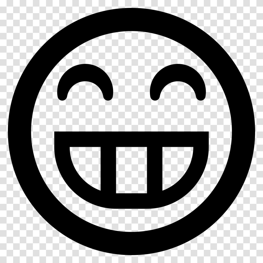 Smiley Face Smiley With Teeth Logo, Label, Stencil Transparent Png