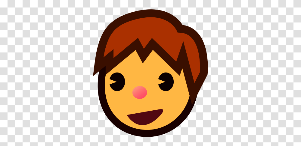 Smiley Face With Hair Boy Emoji, Halloween, Plant, Produce, Food Transparent Png