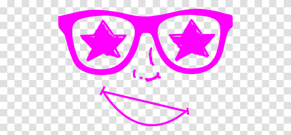 Smiley Face With Nerd Glasses, Star Symbol Transparent Png