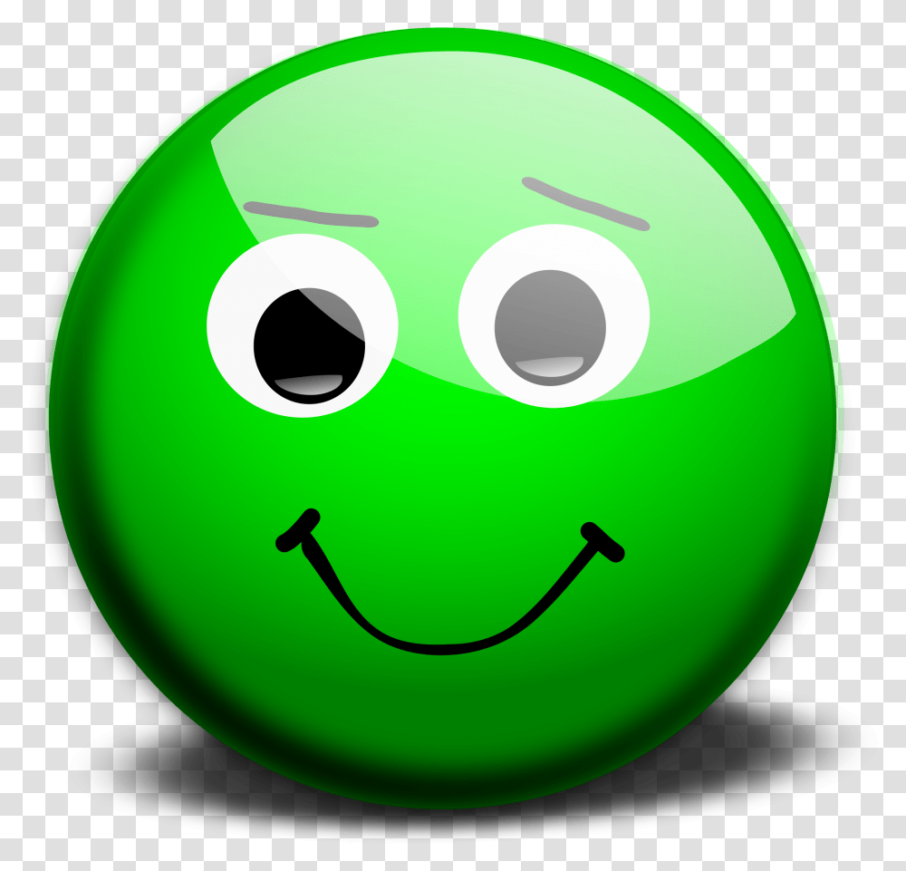 Smiley Face With Question Mark Green Smiley Face Emoji, Sphere, Ball, Disk, Bowling Transparent Png