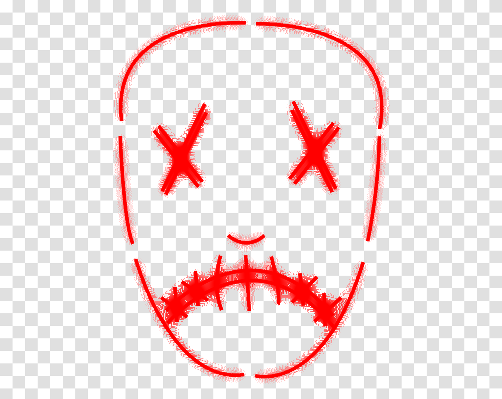Smiley Face With X Eyes, Hand, Stencil Transparent Png