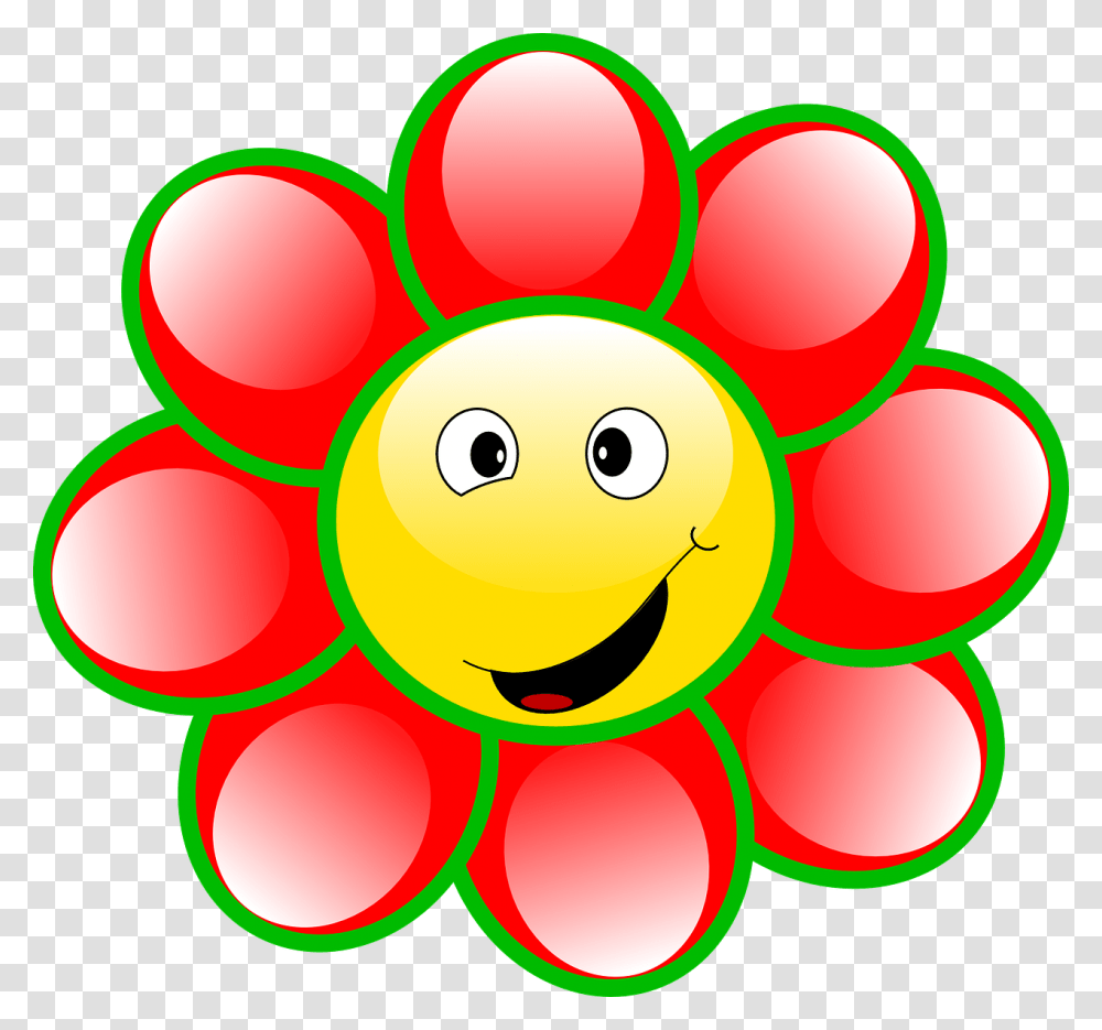 Smiley Flower Face Goofy Smile Image Clipart Fiore, Ball, Outdoors, Balloon Transparent Png